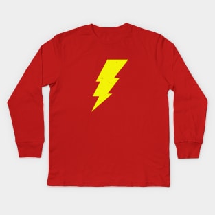 Simple Distressed Lightning Bolt Kids Long Sleeve T-Shirt